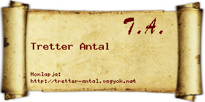 Tretter Antal névjegykártya